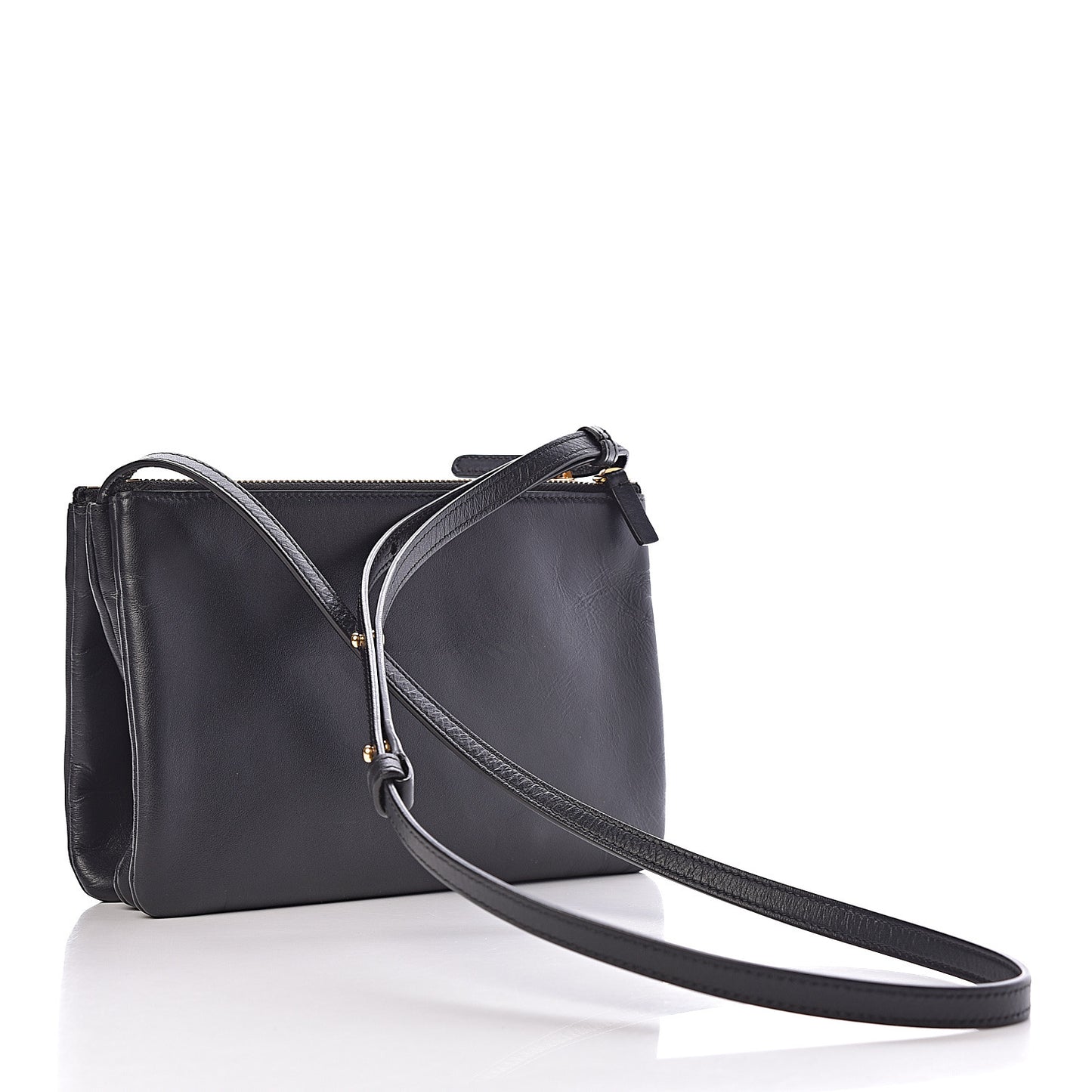 Lambskin Small Trio Crossbody Bag Navy Blue