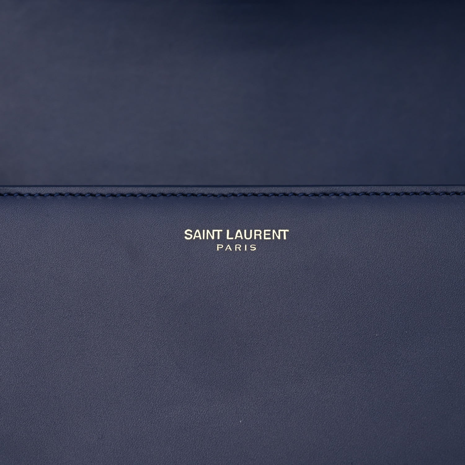 Saint Laurent Smooth Calfskin Medium Classic Monogram Universite Bag Deep Marine 7 of 16