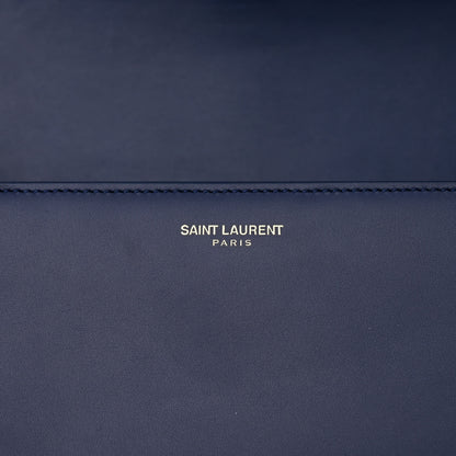 Saint Laurent Smooth Calfskin Medium Classic Monogram Universite Bag Deep Marine 7 of 16