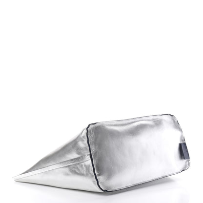 Givenchy Metallic Calfskin Suede Ombre Large Reversible Antigona Tote Blue Silver 8 of 21