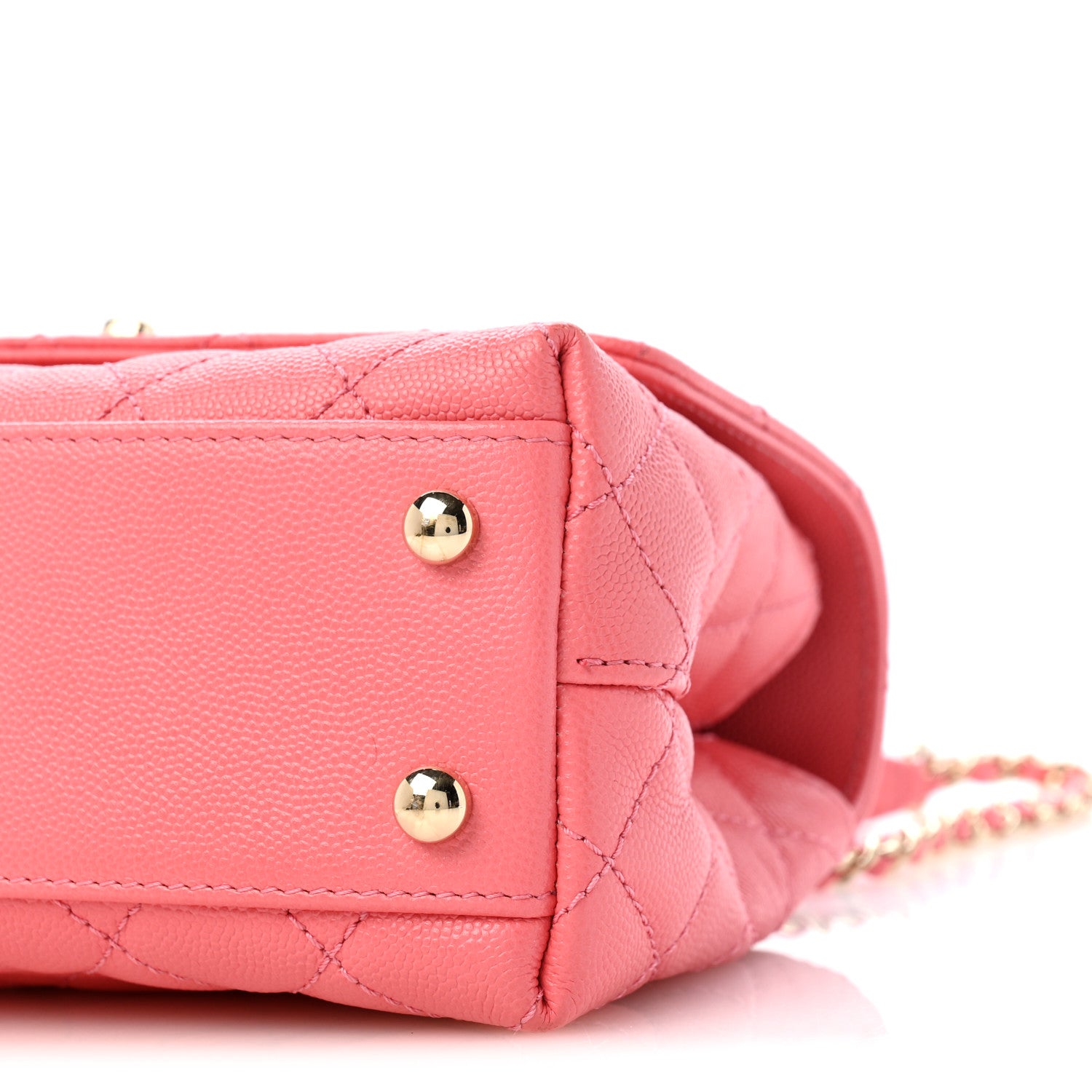 Chanel Caviar Quilted Mini Coco Handle Flap Pink 10 of 13