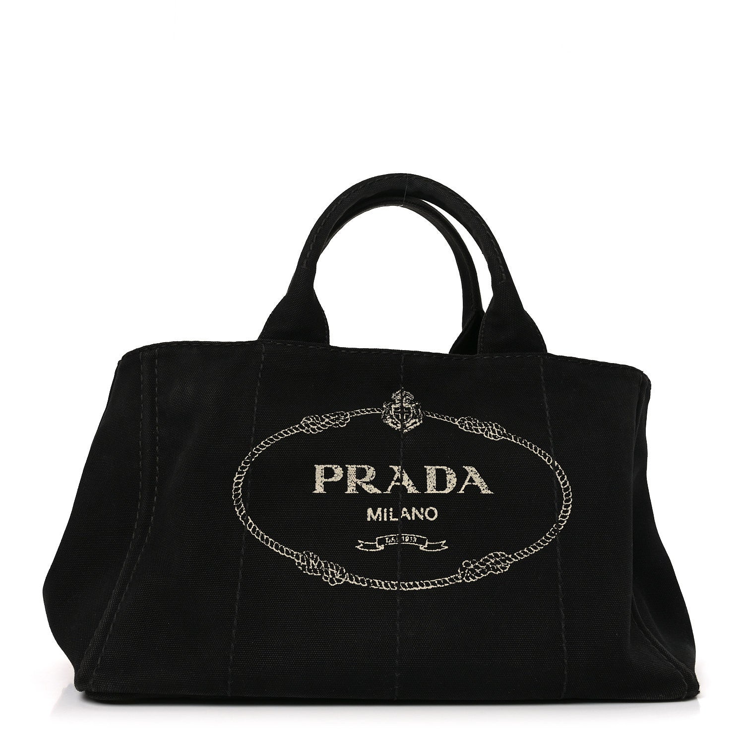 Prada Canapa Logo Tote Black 1 of 8
