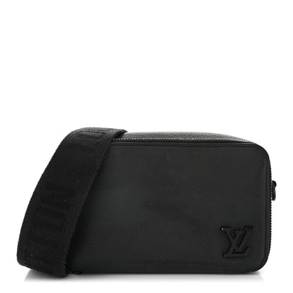 Louis Vuitton Calfskin Aerogram Alpha Wearable Wallet Black 1 of 10