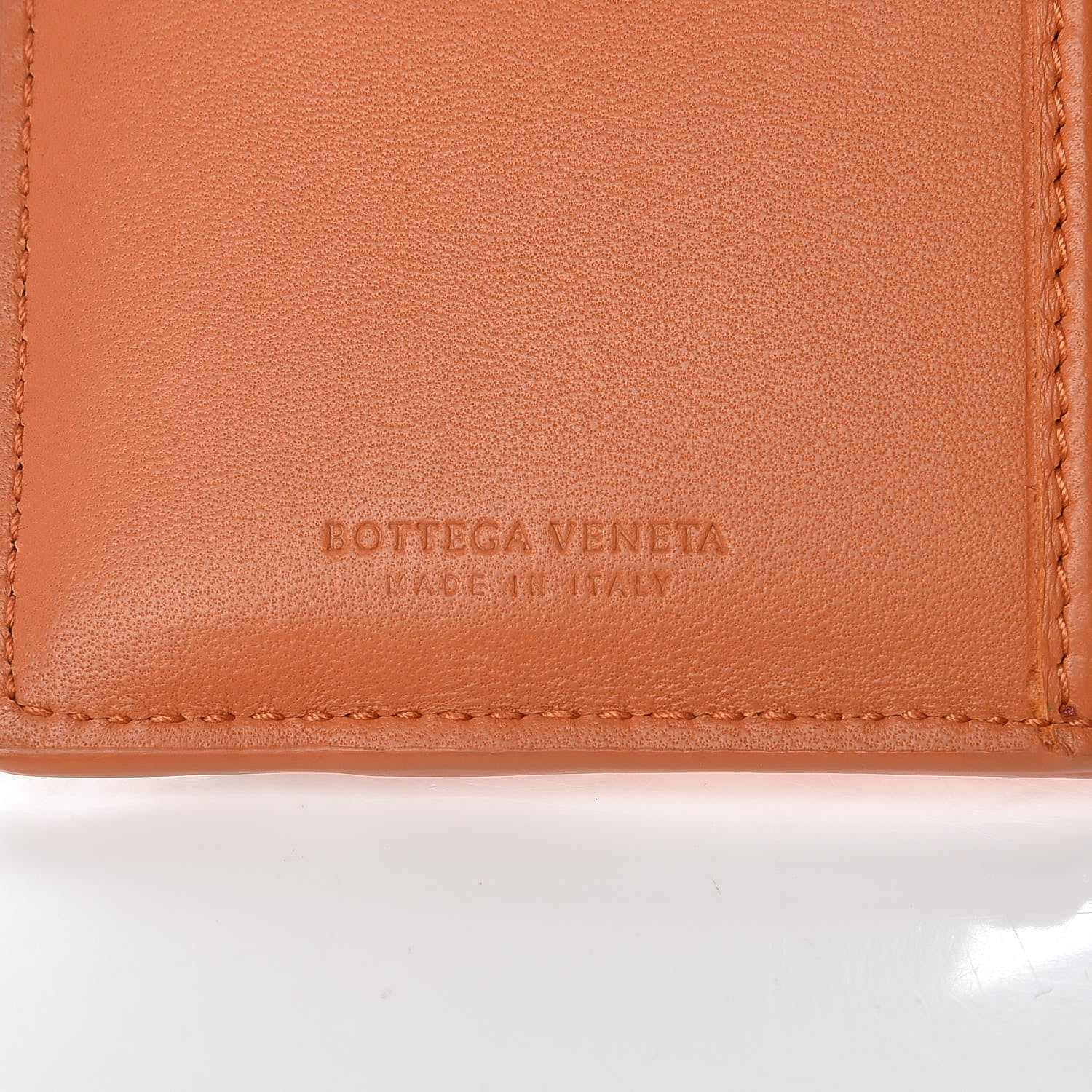 Bottega Veneta Nappa Ayers Intrecciato Card Wallet Orange 6 of 11