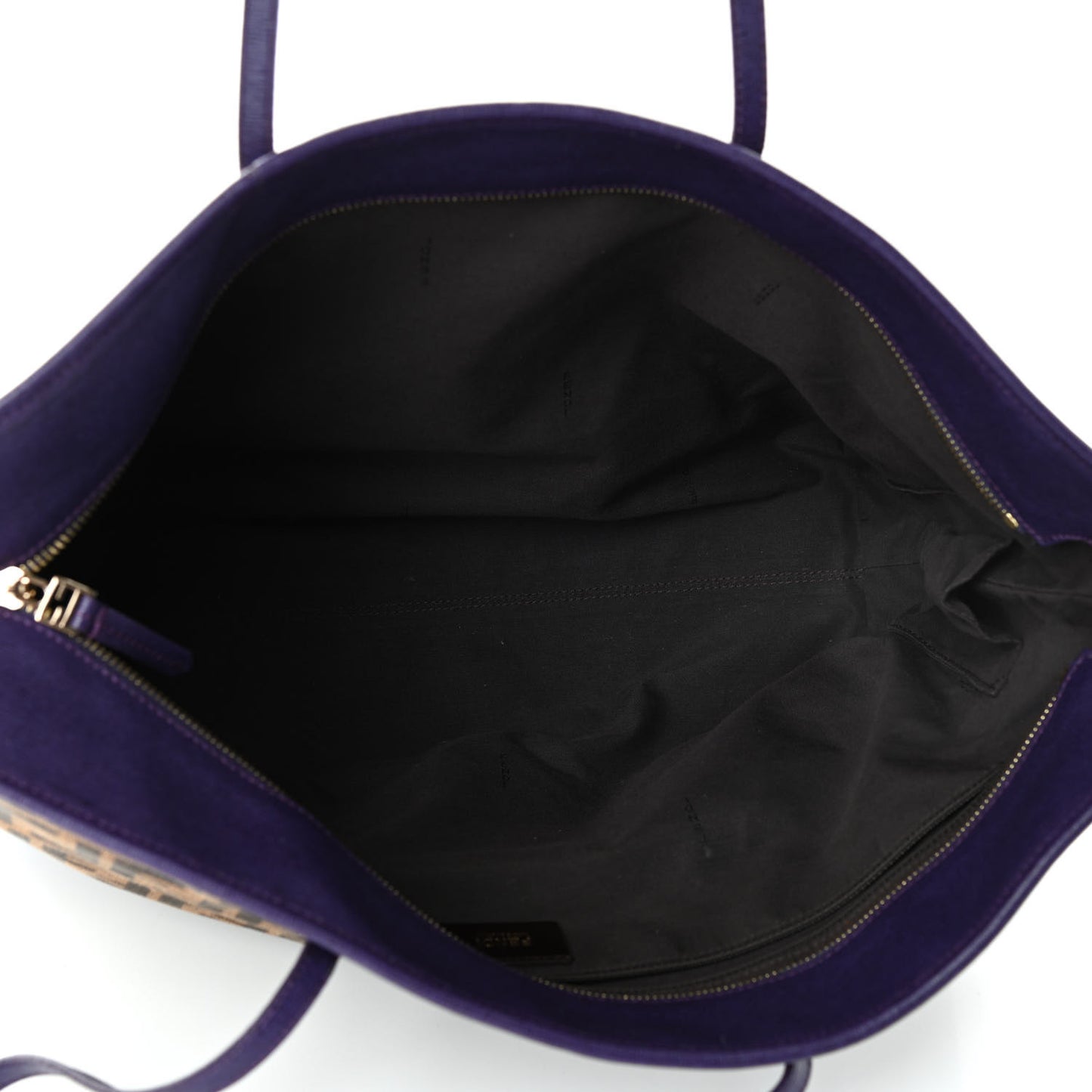 Zucca Vitello Elite Medium Roll Tote Tobacco Viola
