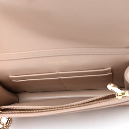 Christian Dior Grained Calfskin Diorama Wallet on Chain Pouch Nude 5 of 9