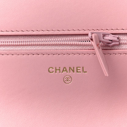 Chanel Lambskin Quilted Elegant Chain Wallet On Chain WOC Pink 5 of 12
