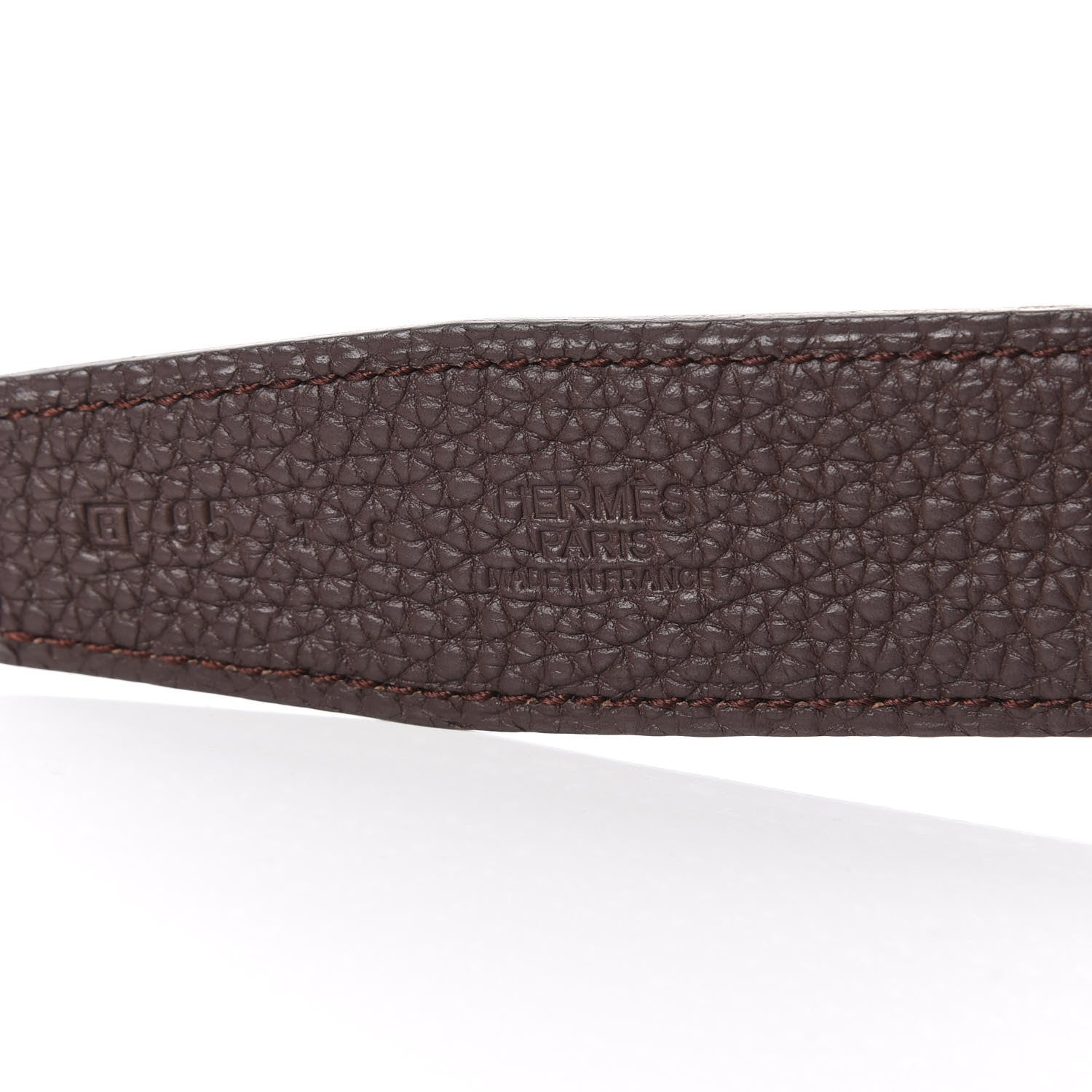 Hermes Swift Togo 32mm Belt Strap 95 Black Chocolate 6 of 6