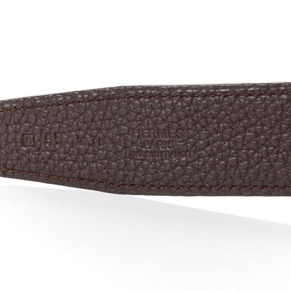 Hermes Swift Togo 32mm Belt Strap 95 Black Chocolate 6 of 6