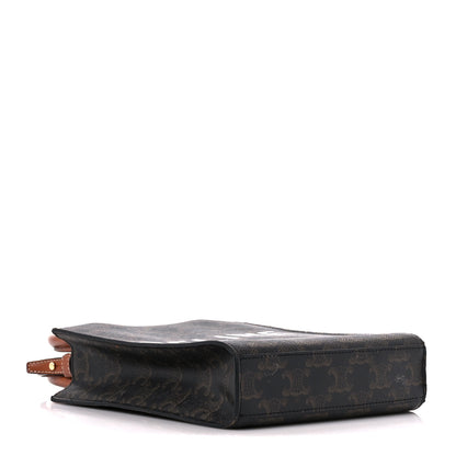 Celine Triomphe Canvas Calfskin Mini Vertical Cabas Tan 4 of 11