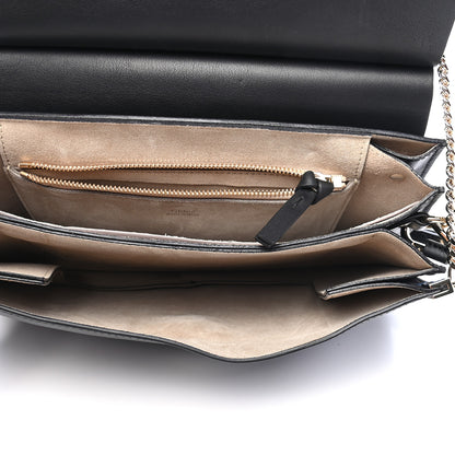Chloe Suede Calfskin Medium Faye Shoulder Bag Black 7 of 9
