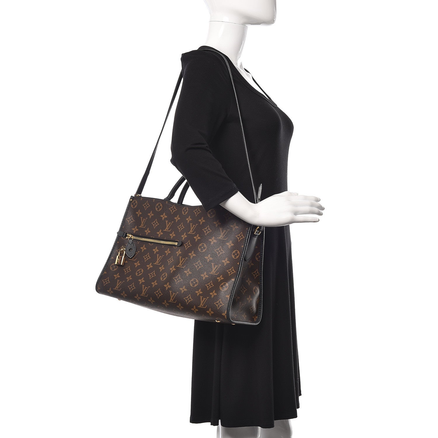 Louis Vuitton Monogram Popincourt MM Black 2 of 12