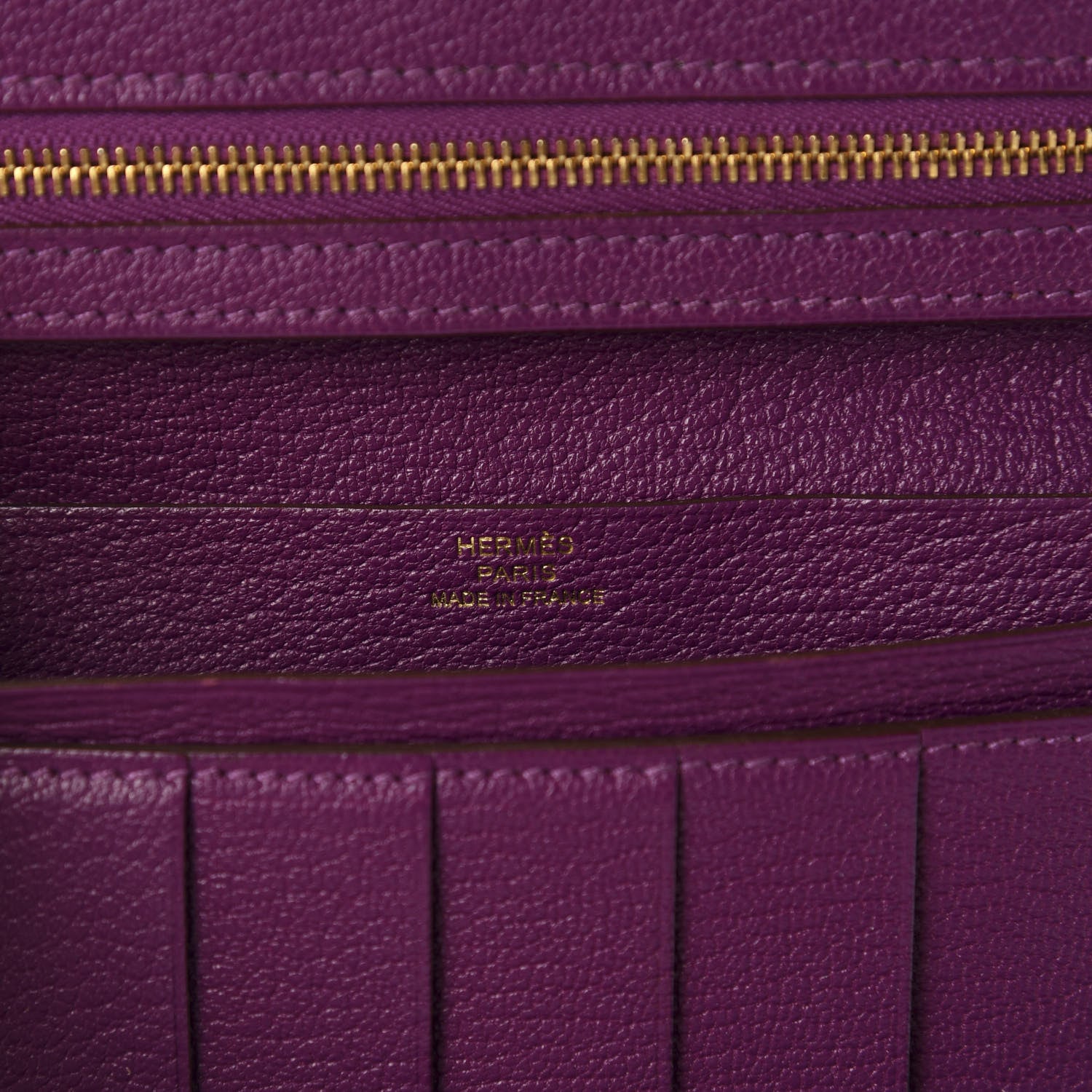 Hermes Chevre Mysore Tri-Fold Bearn Wallet Anemone 6 of 7