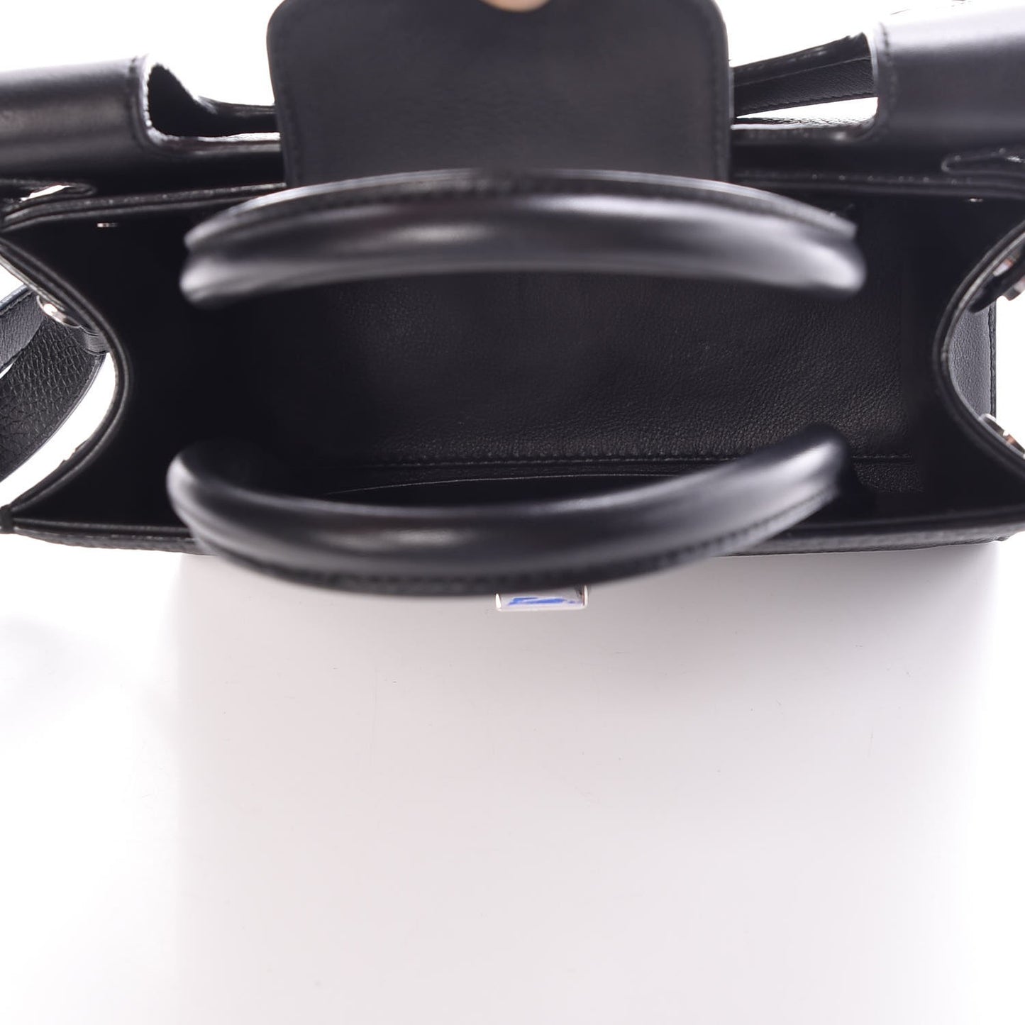 Grained Calfskin Mini Diorever Flap Black