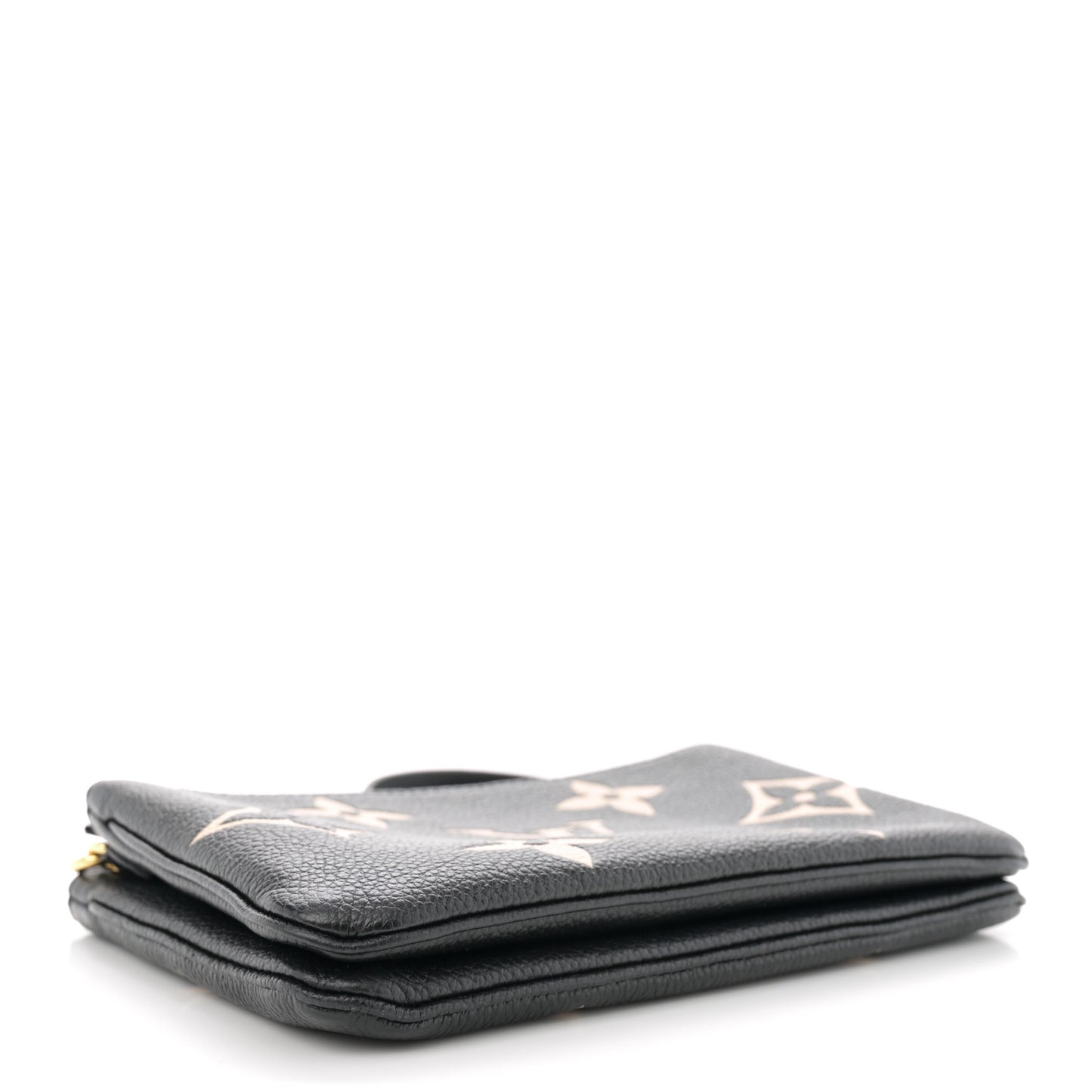 Empreinte Monogram Giant Double Zip Pochette Black Cream
