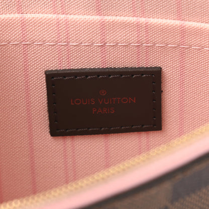 Louis Vuitton Damier Ebene Neverfull MM GM Pochette Rose Ballerine 6 of 6