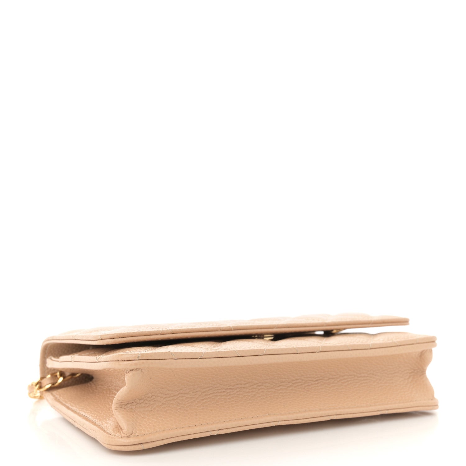 Chanel Caviar Quilted Wallet on Chain WOC Beige 4 of 13