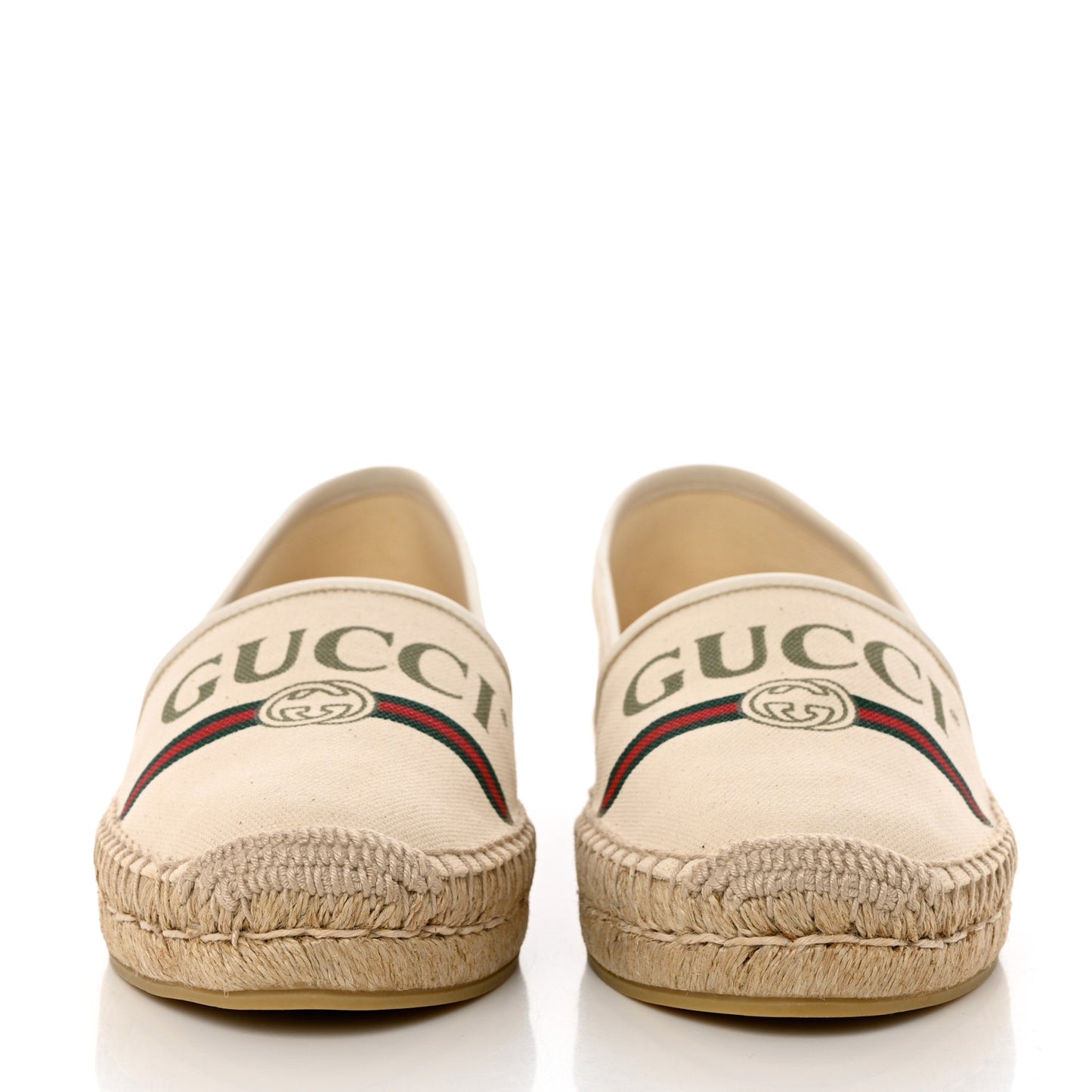 Canvas Logo Espadrilles 38.5 Greggio White