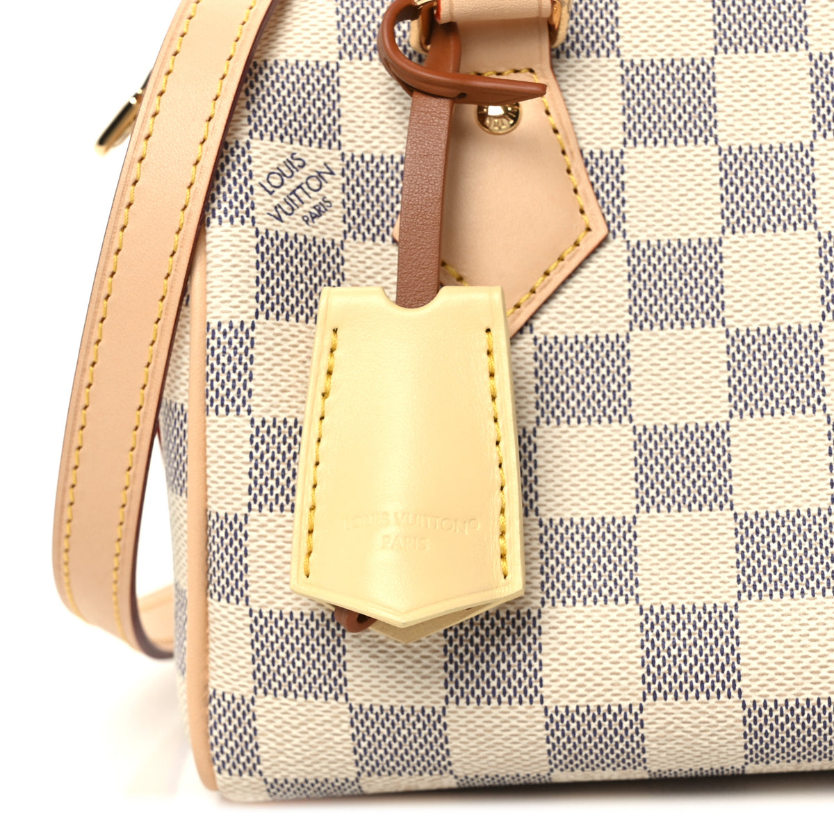 Damier Azur Braided Nano Speedy Banana Yellow