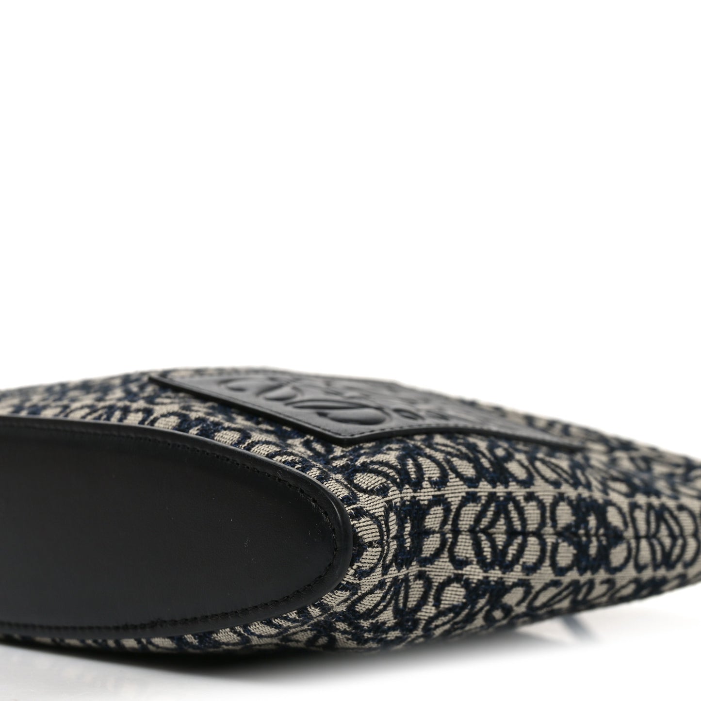 Jacquard Anagram Calfskin Pouch Blue Beige