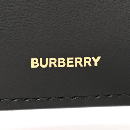 Burberry Grained Calfskin TB Compact Tri-Fold Wallet Black 7 of 8