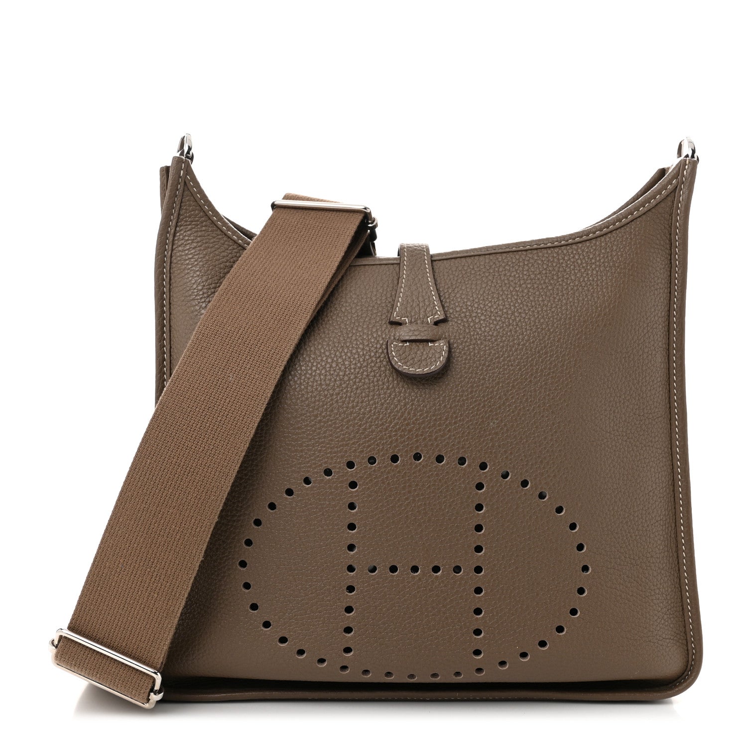 Hermes Taurillon Clemence Evelyne III PM Etoupe 1 of 11