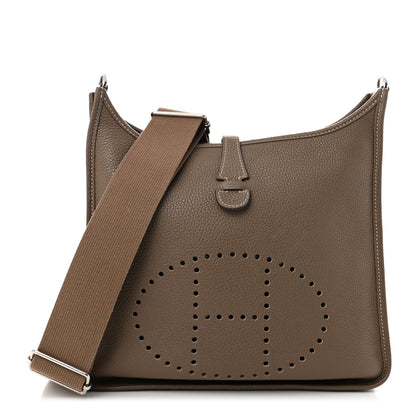 Hermes Taurillon Clemence Evelyne III PM Etoupe 1 of 11