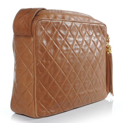 Chanel Lambskin Tassel Camera Case Light Brown 3 of 8