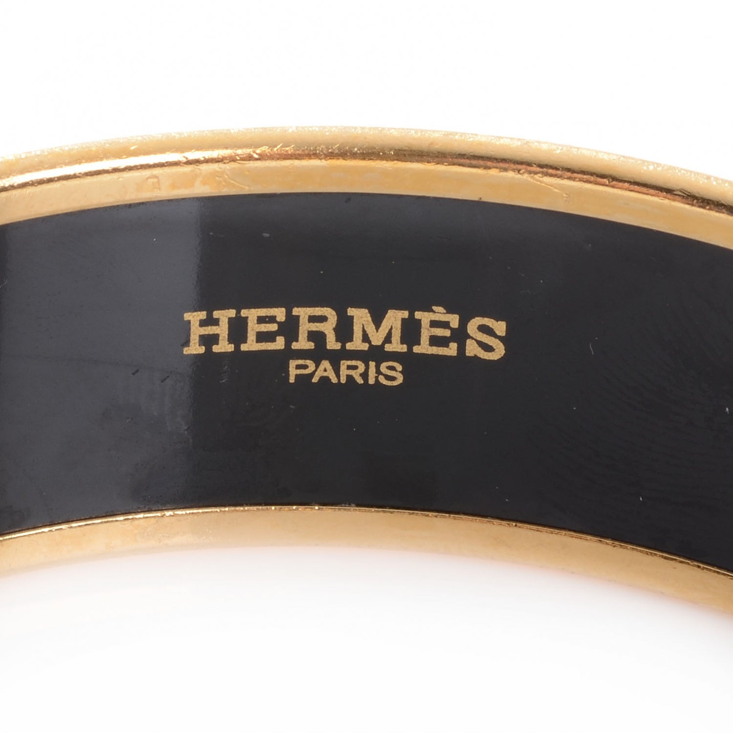 Hermes Enamel Wide Printed Capitales Bracelet 70 3 of 4