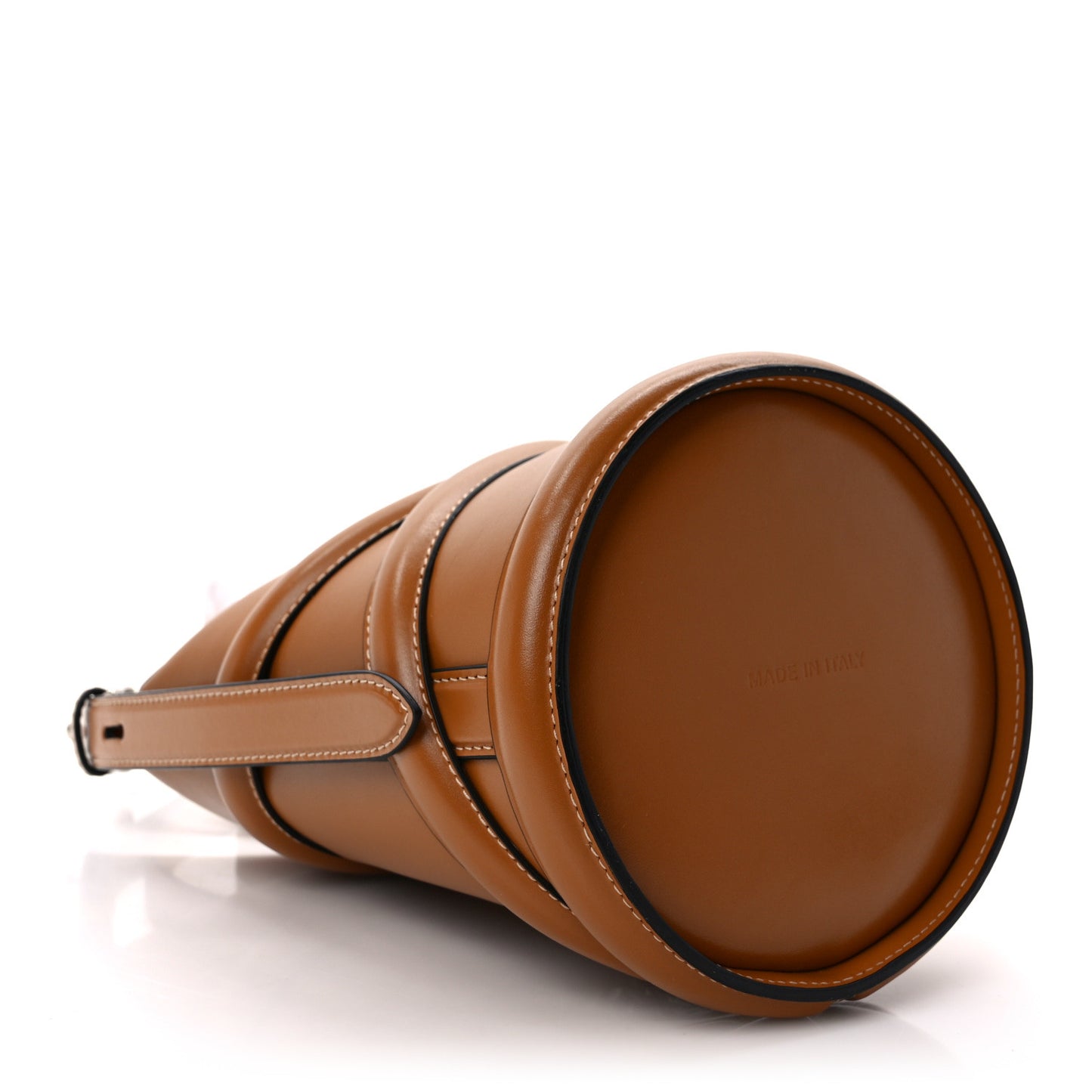 Calfskin The Curve Small Shoulder Bag Tan