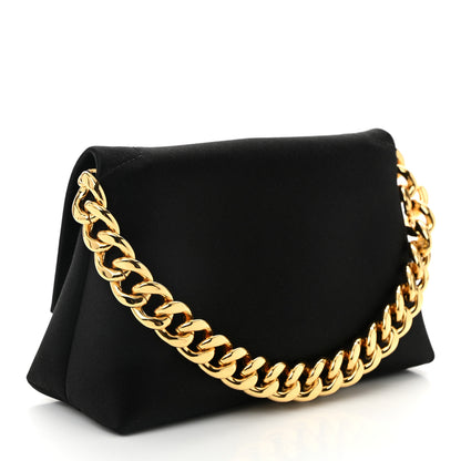Tom Ford Satin Mini Label Chain Shoulder Bag Black 3 of 9