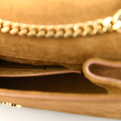 Saint Laurent Suede Fringe Baby Monogram Satchel Light Ocre 9 of 10