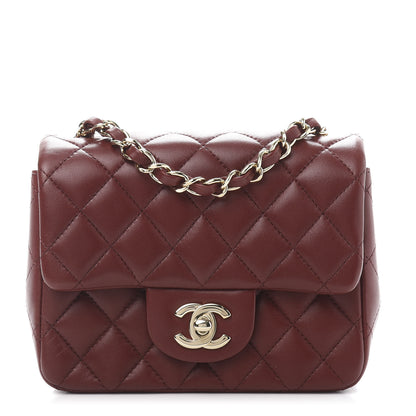 Chanel Lambskin Quilted Mini Square Flap Bordeaux 1 of 10