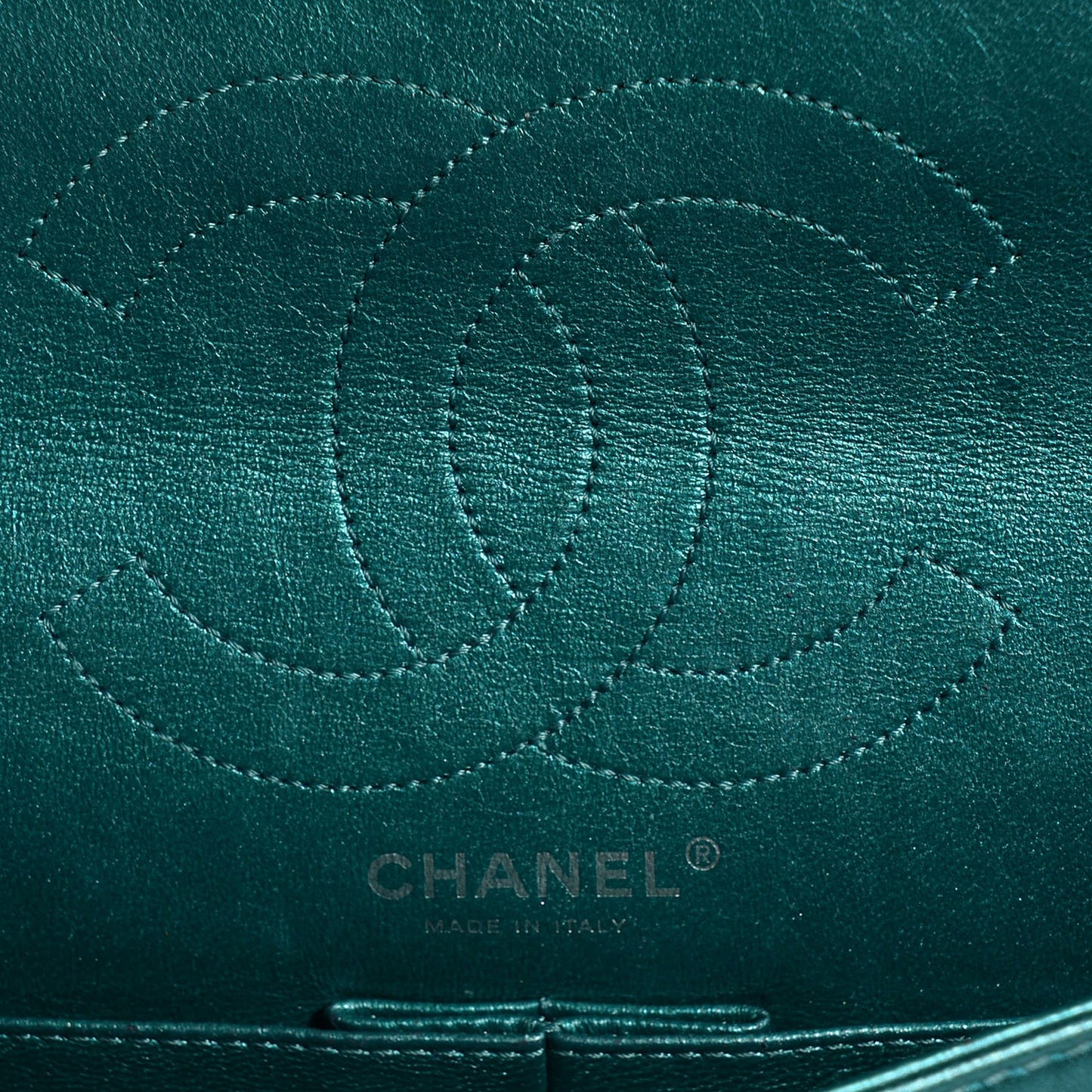Metallic Calfskin 2.55 Reissue 225 Flap Turquoise