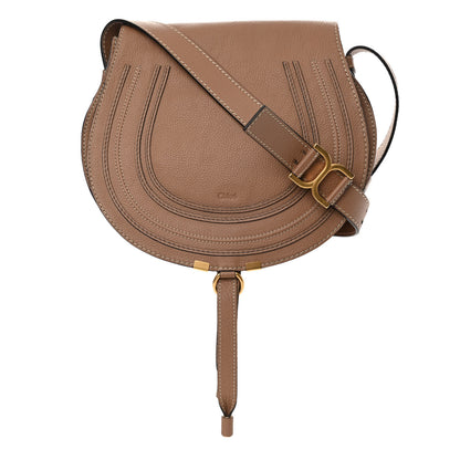 Chloe Calfskin Medium Marcie Round Crossbody Bag Nut 1 of 17