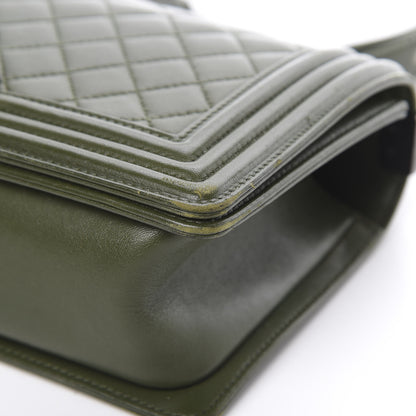 Chanel Lambskin Quilted Medium Boy Flap Khaki 11 of 19