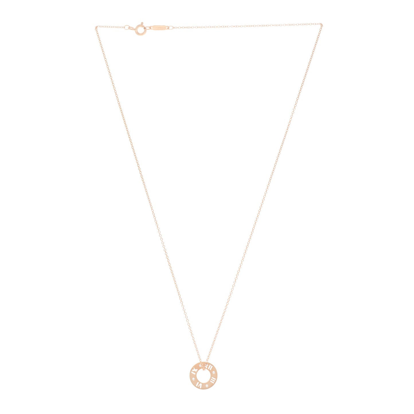 18K Rose Gold Diamond Atlas Pierced Pendant Necklace
