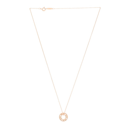 Tiffany 18K Rose Gold Diamond Atlas Pierced Pendant Necklace 3 of 7