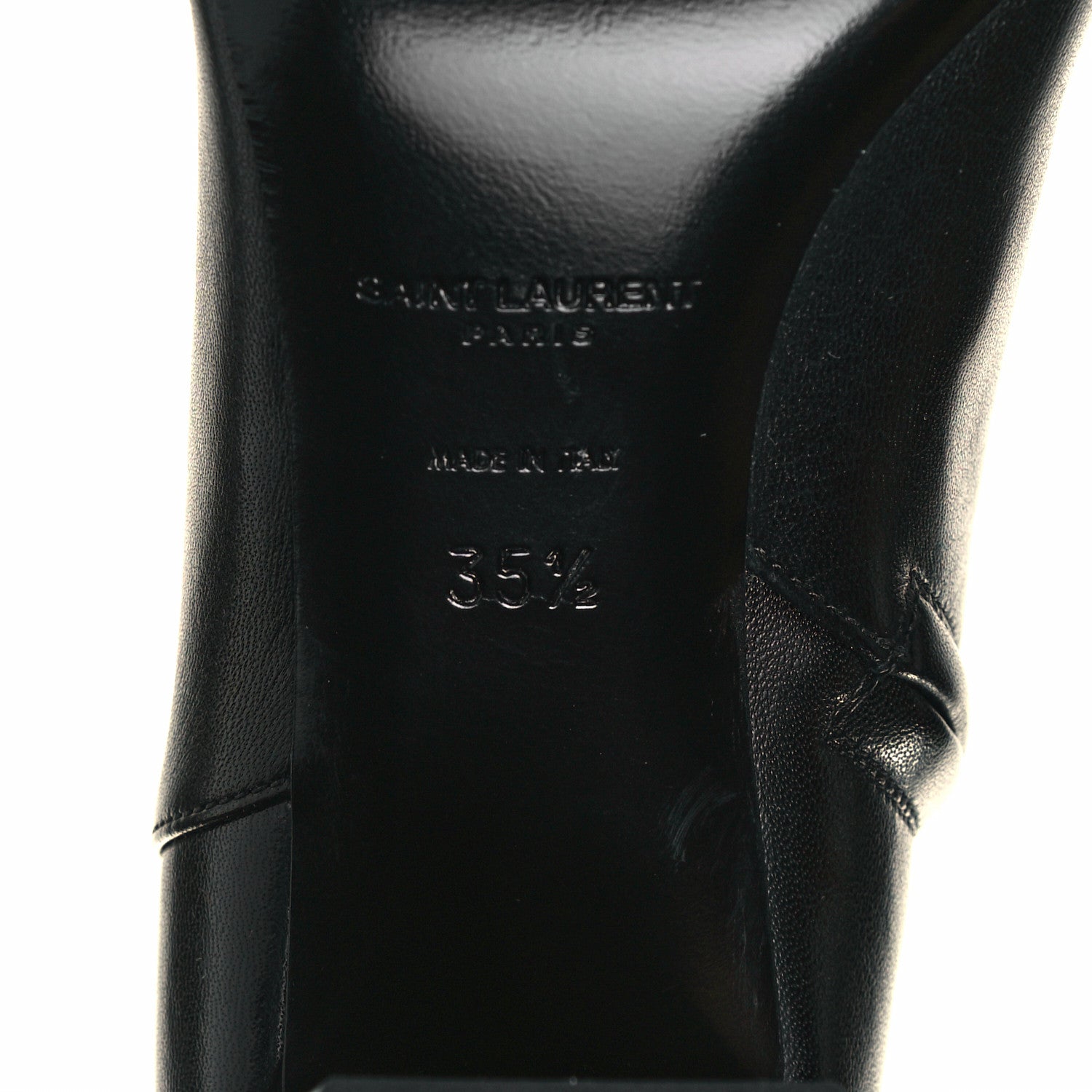Saint Laurent Calfskin Loulou 70 Ankle Boots 35.5 Black 6 of 8