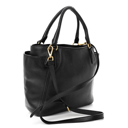 Prada Vitello Daino Tote Black 3 of 9