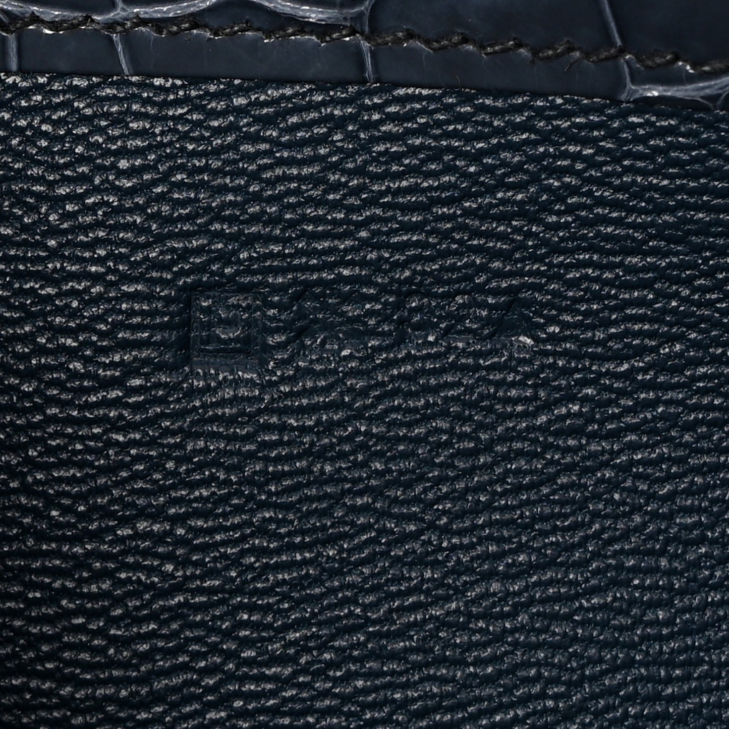 Shiny Alligator Constance Long Wallet Blue Jean