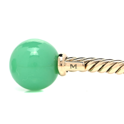 David Yurman 18K Yellow Gold Chrysoprase 8.5mm Solari Bead Bracelet 5 of 5