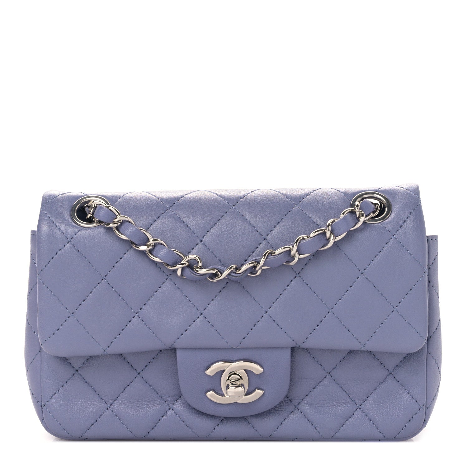 Chanel Lambskin Quilted Mini Rectangular Flap Light Purple 1 of 9