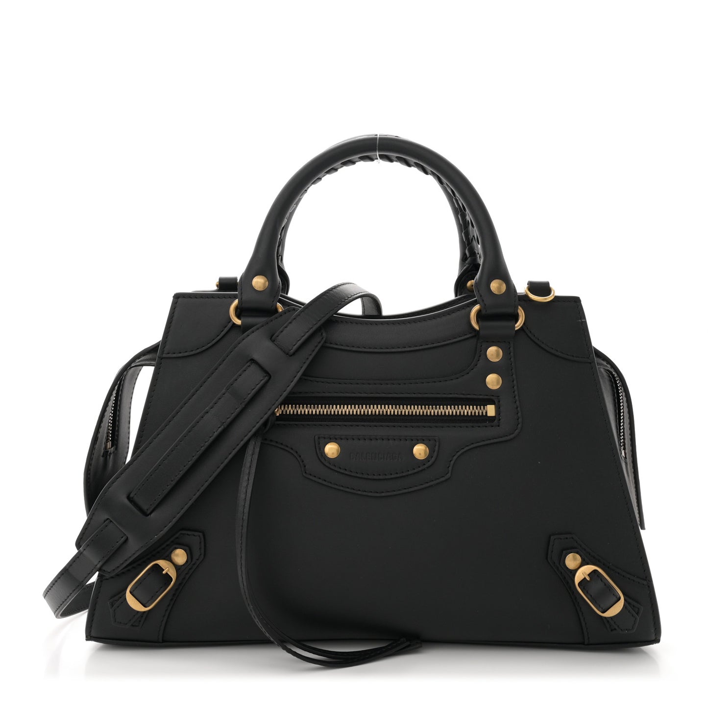 Smooth Calfskin Neo Classic Brass Hardware S City Black
