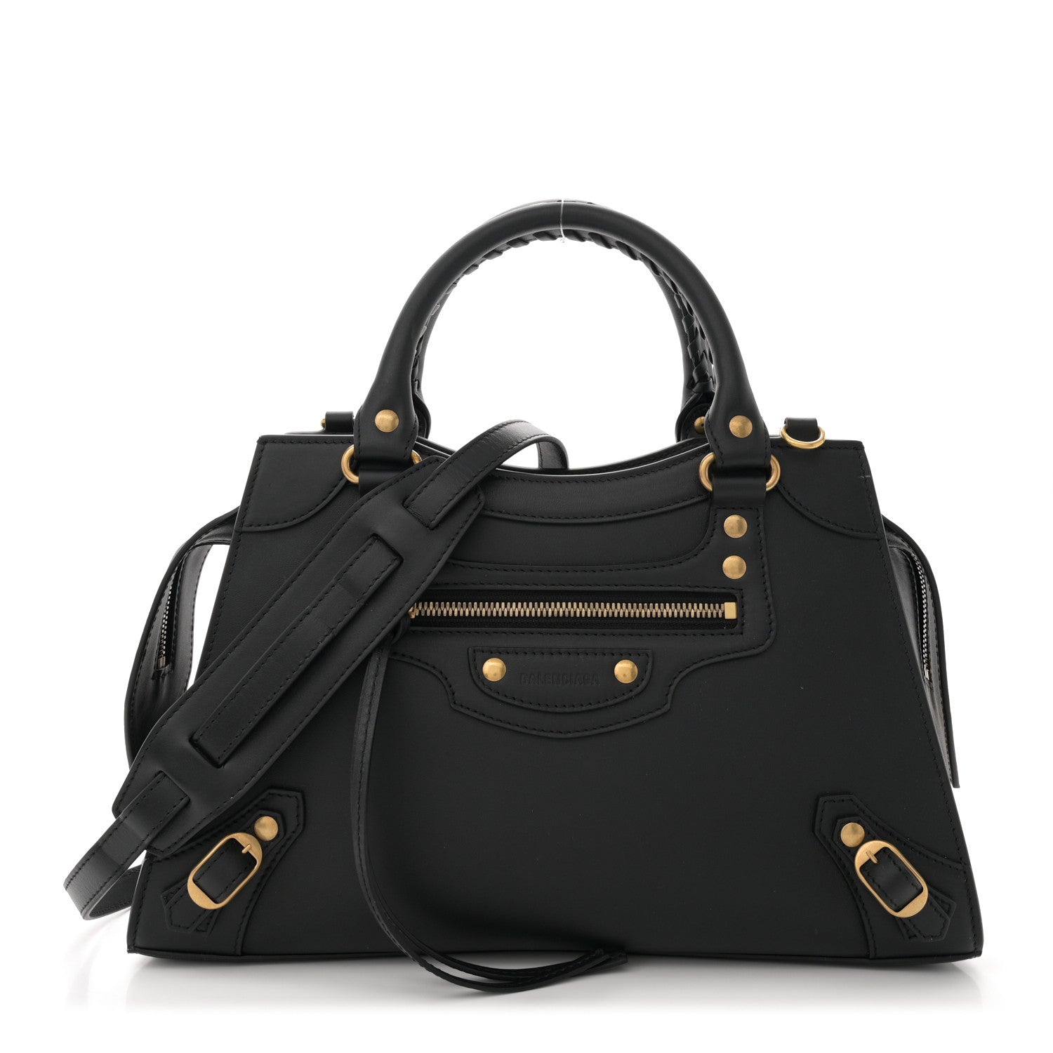Balenciaga Smooth Calfskin Neo Classic Brass Hardware S City Black 1 of 13