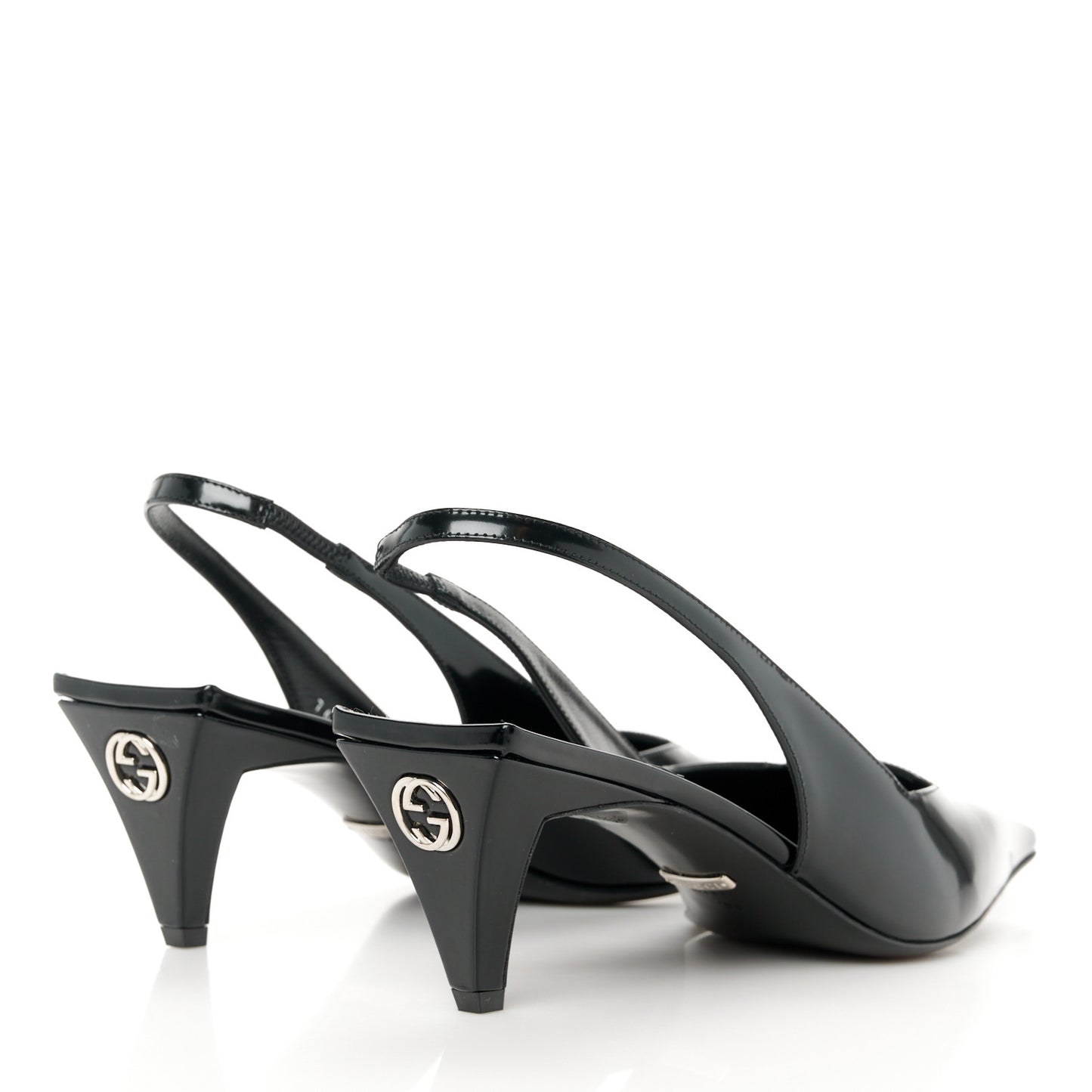 Nappa Mallory Pointed Toe Slingback Sandal 39 Black