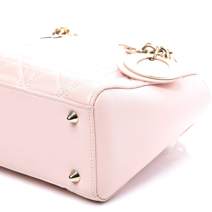 Christian Dior Lambskin Cannage Lady Dior Double Chain Bag Pink 7 of 9