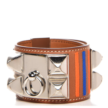 Hermes Barenia Collier de Chien CDC Rocabar Bracelet T2 Fauve 1 of 7