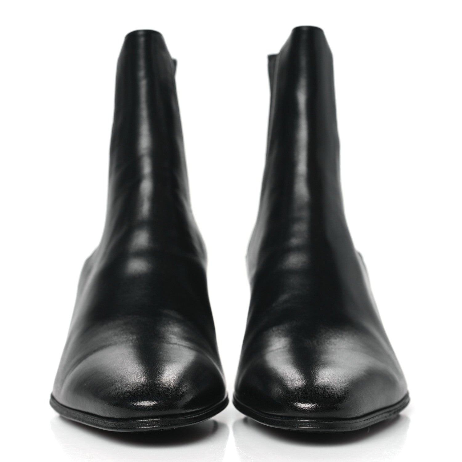 Saint Laurent Incrociato Muriel Vassili 60 Ankle Zip Boots 38 Black 2 of 8