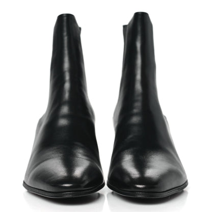 Saint Laurent Incrociato Muriel Vassili 60 Ankle Zip Boots 38 Black 2 of 8